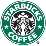 A starbucks coffee logo with a woman in the center.